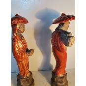Lot de deux statuettes chinoises
