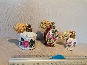 Lot de 3 flacons parfum en porcelaine