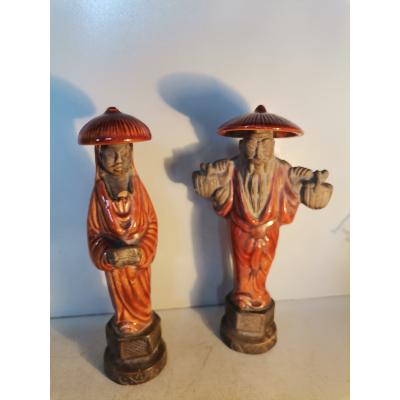 Lot de deux statuettes chinoises