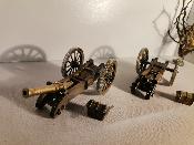 2 canons miniature en bronze