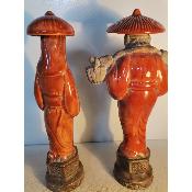 Lot de deux statuettes chinoises