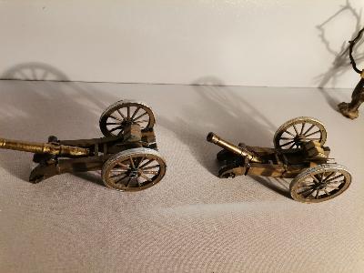 2 canons miniature en bronze