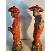 Lot de deux statuettes chinoises