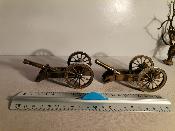 2 canons miniature en bronze