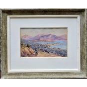 Tableau C. MATHIEU Paysanne sur Ane